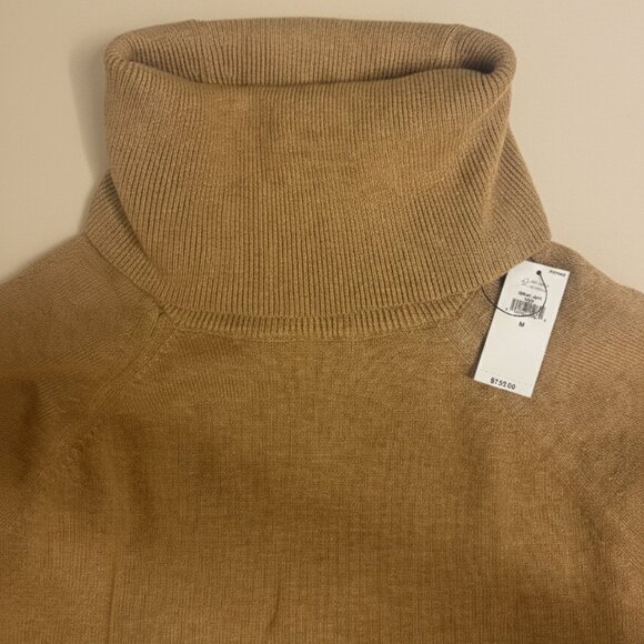 Banana Republic Turtleneck Sweater Dress Size M Medium Camel Heather Women's NWT - Picture 4 of 5